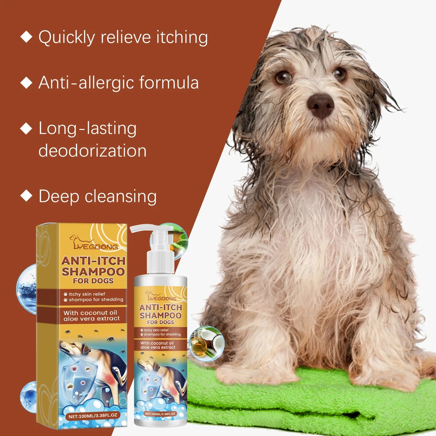 Hydrating Itch Relief Dog Shampoo (100 ml)