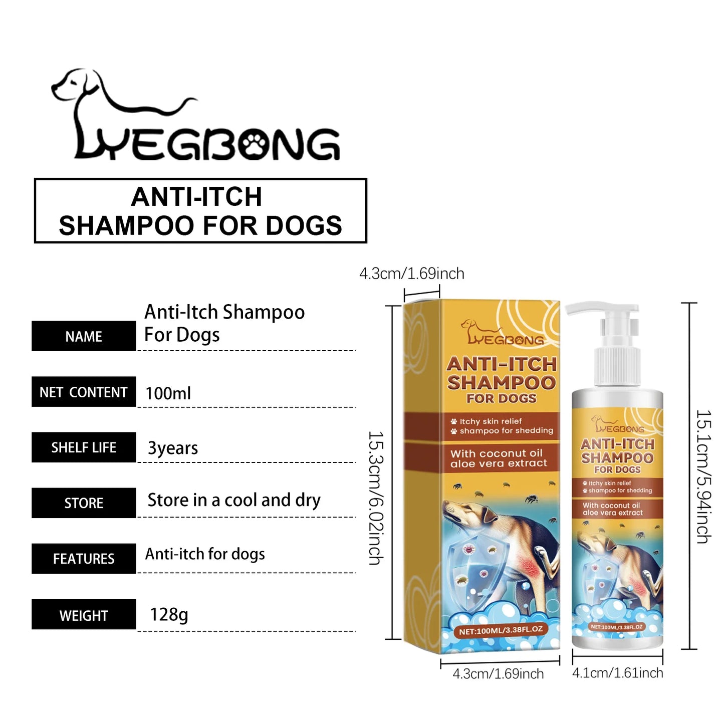 Hydrating Itch Relief Dog Shampoo (100 ml)