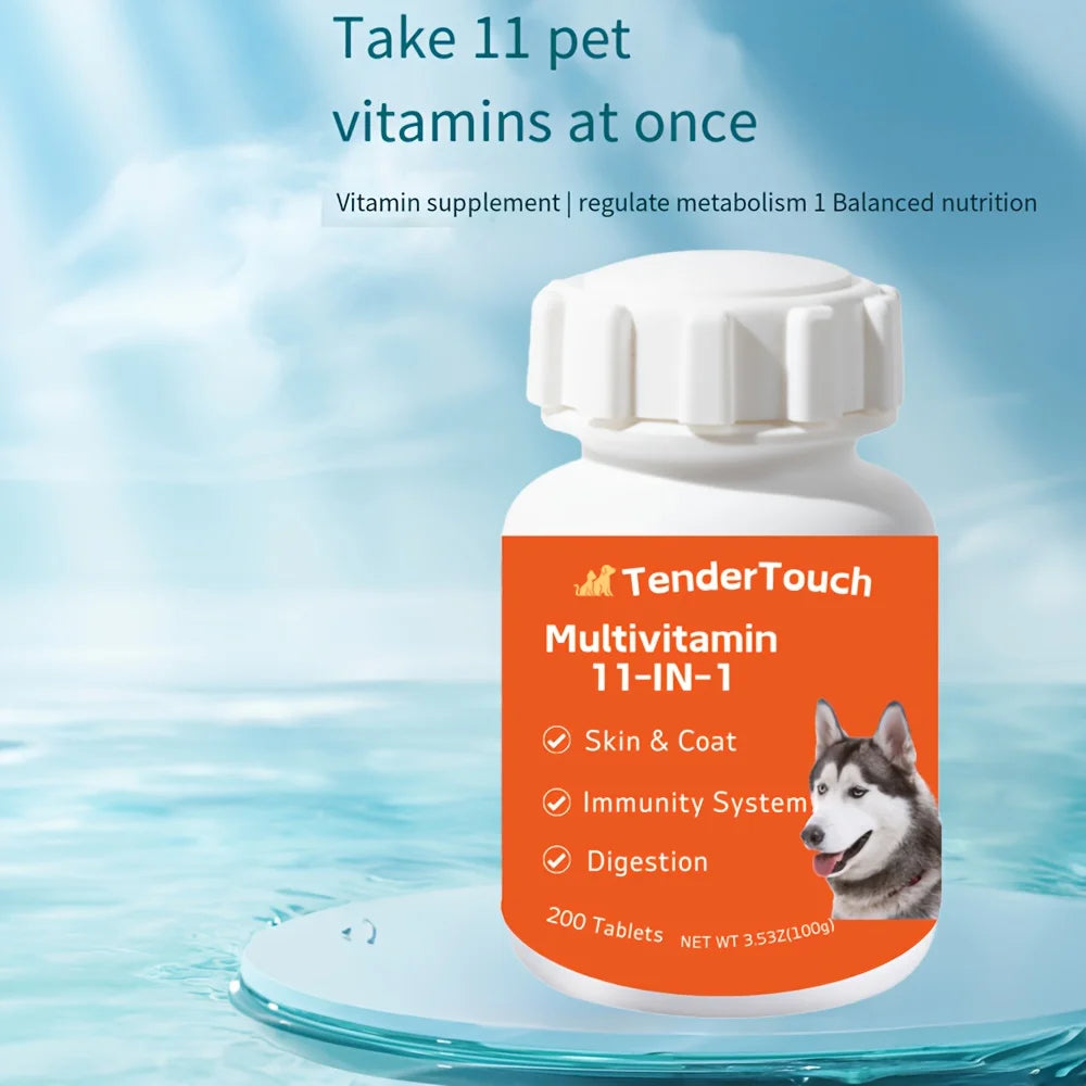 Multivitamin Supplements for Cats and Dogs (200 Tablets)