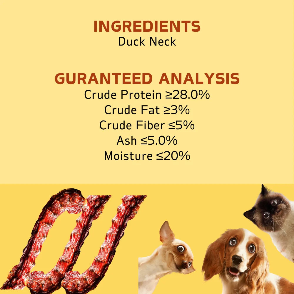Natural Healthy Duck Neck Dog Treats (3 Count)