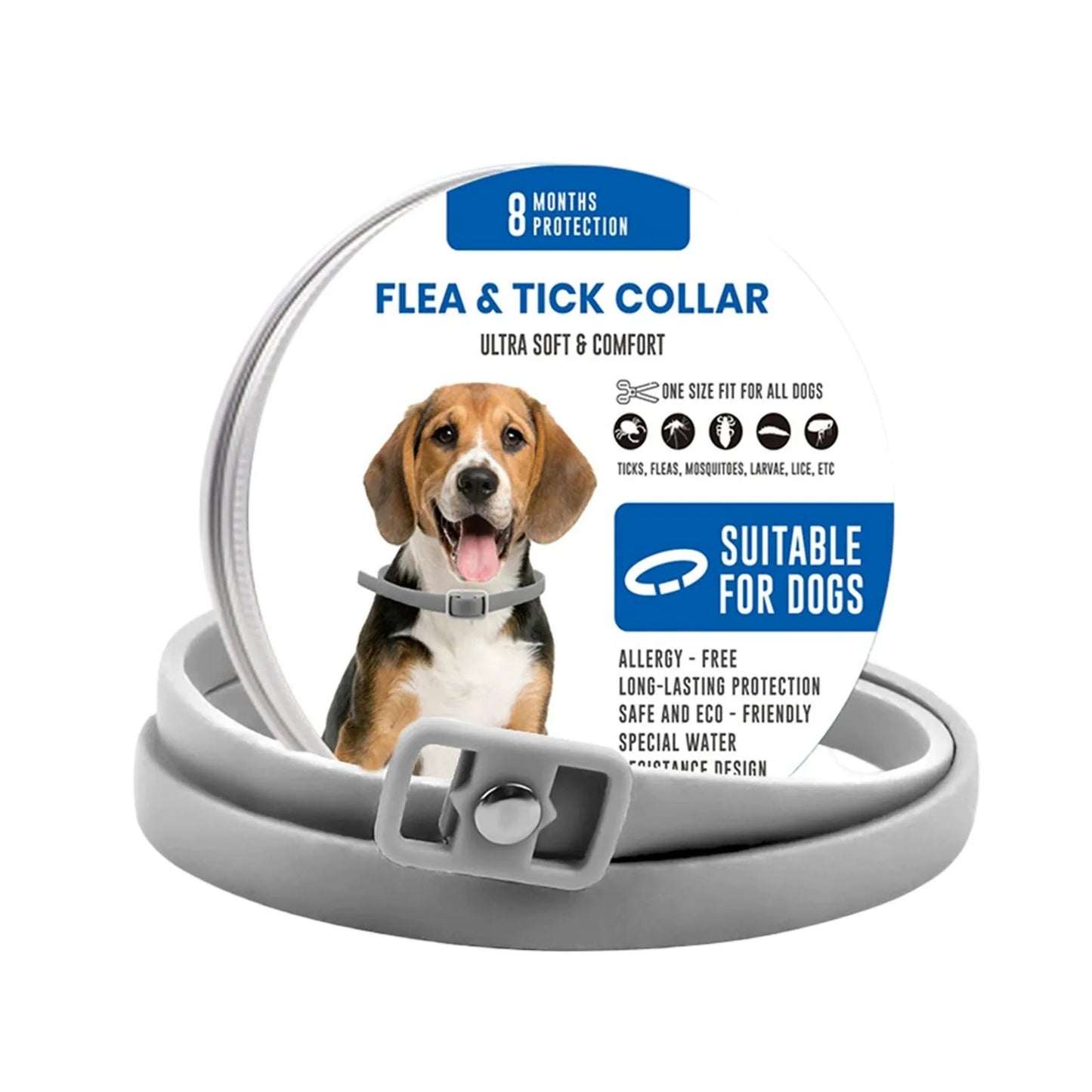 8 Month Flea and Tick Protection Collar for Pets