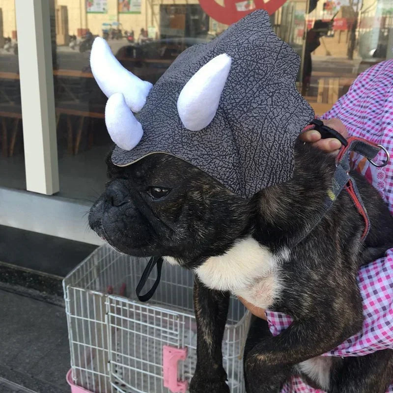 Triceratops Dinosaur Headgear Costume for Pets