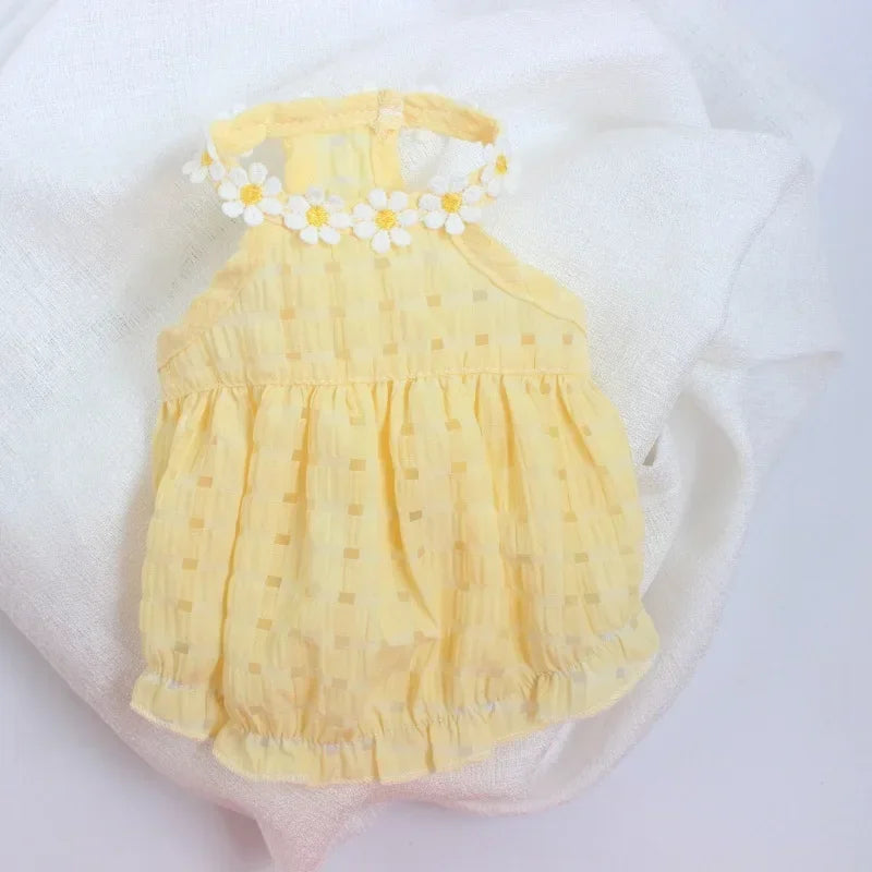 Breathable Cute Daisy Dress for Dogs
