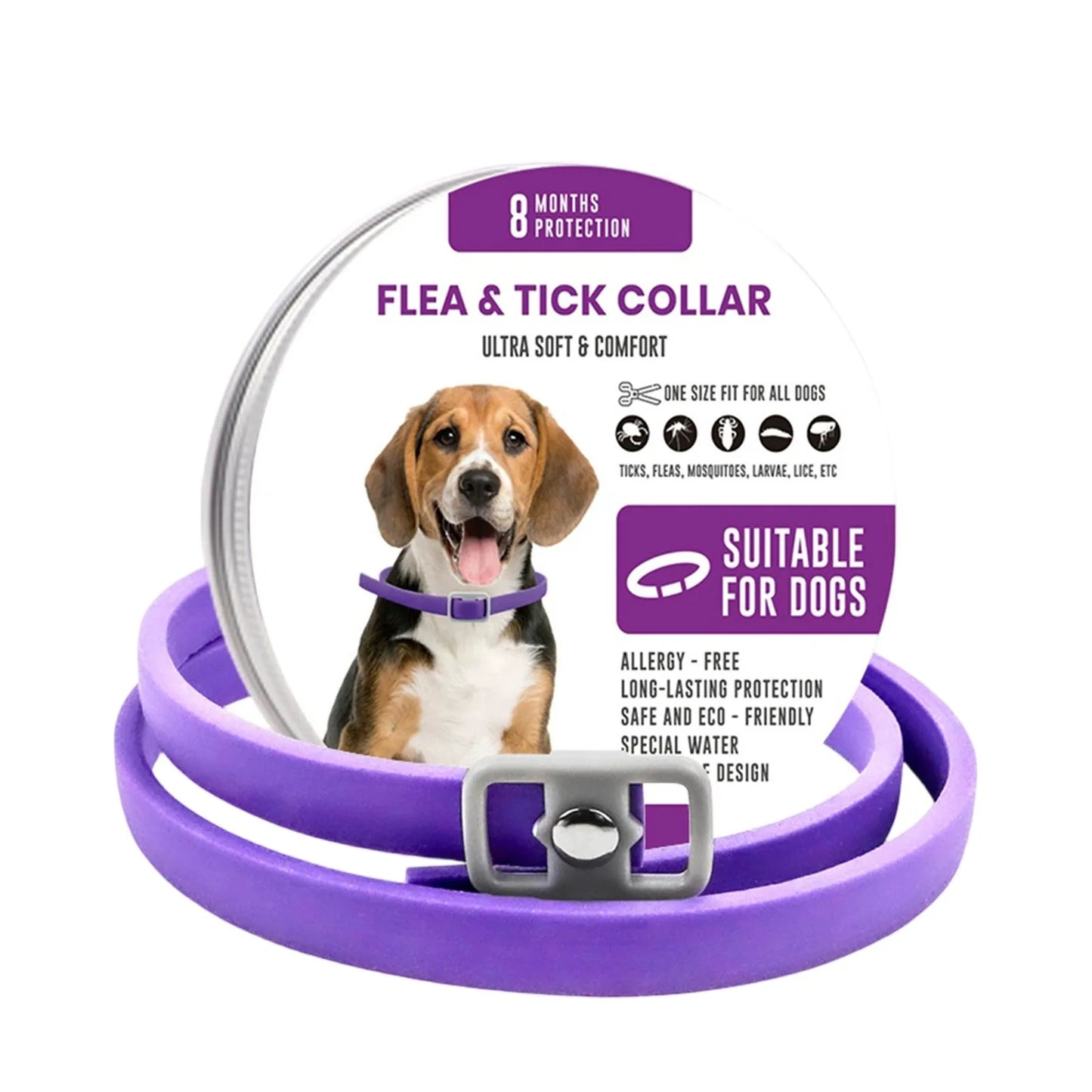 8 Month Flea and Tick Protection Collar for Pets