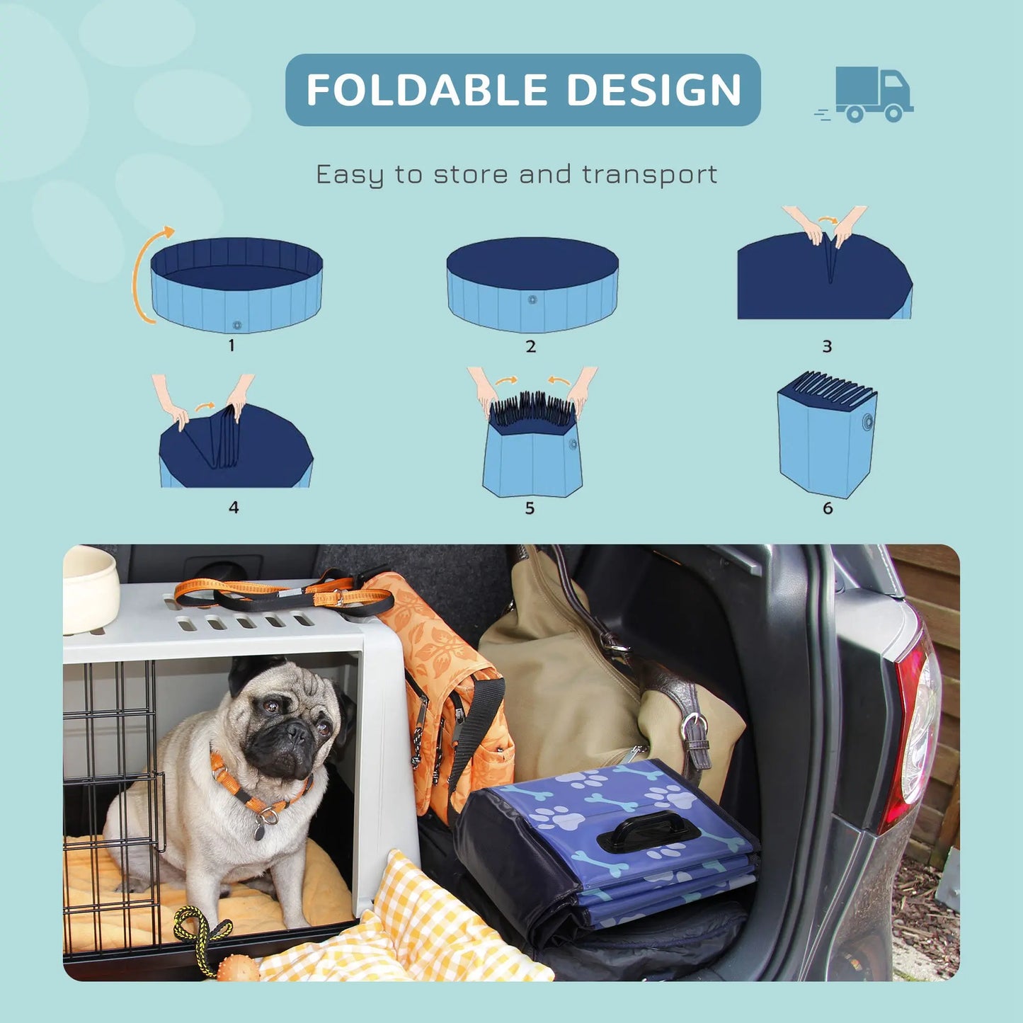 Foldable Portable Large Dog Swimming Pool