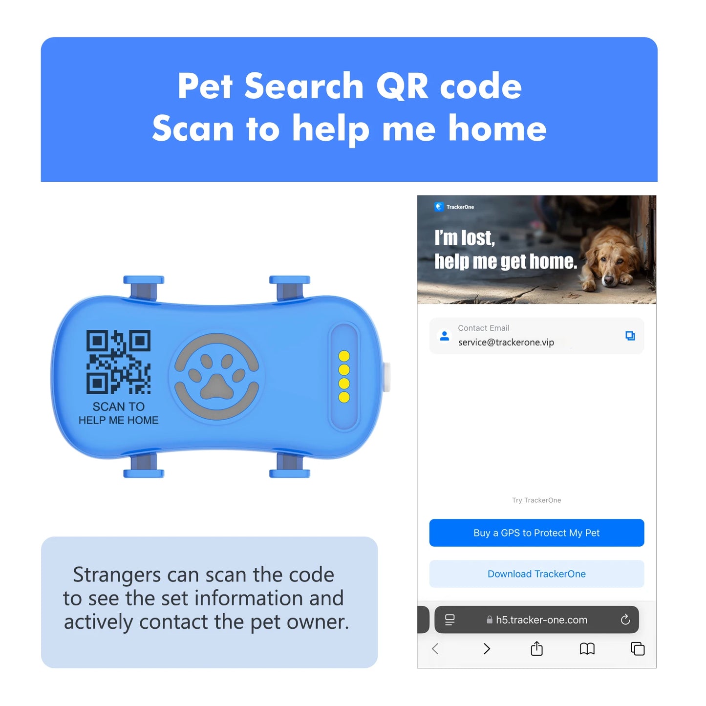 4G Waterproof GPS Pet Locator, Live Tracking with App Subscription