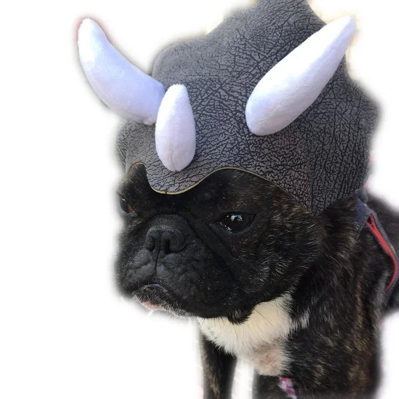 Triceratops Dinosaur Headgear Costume for Pets