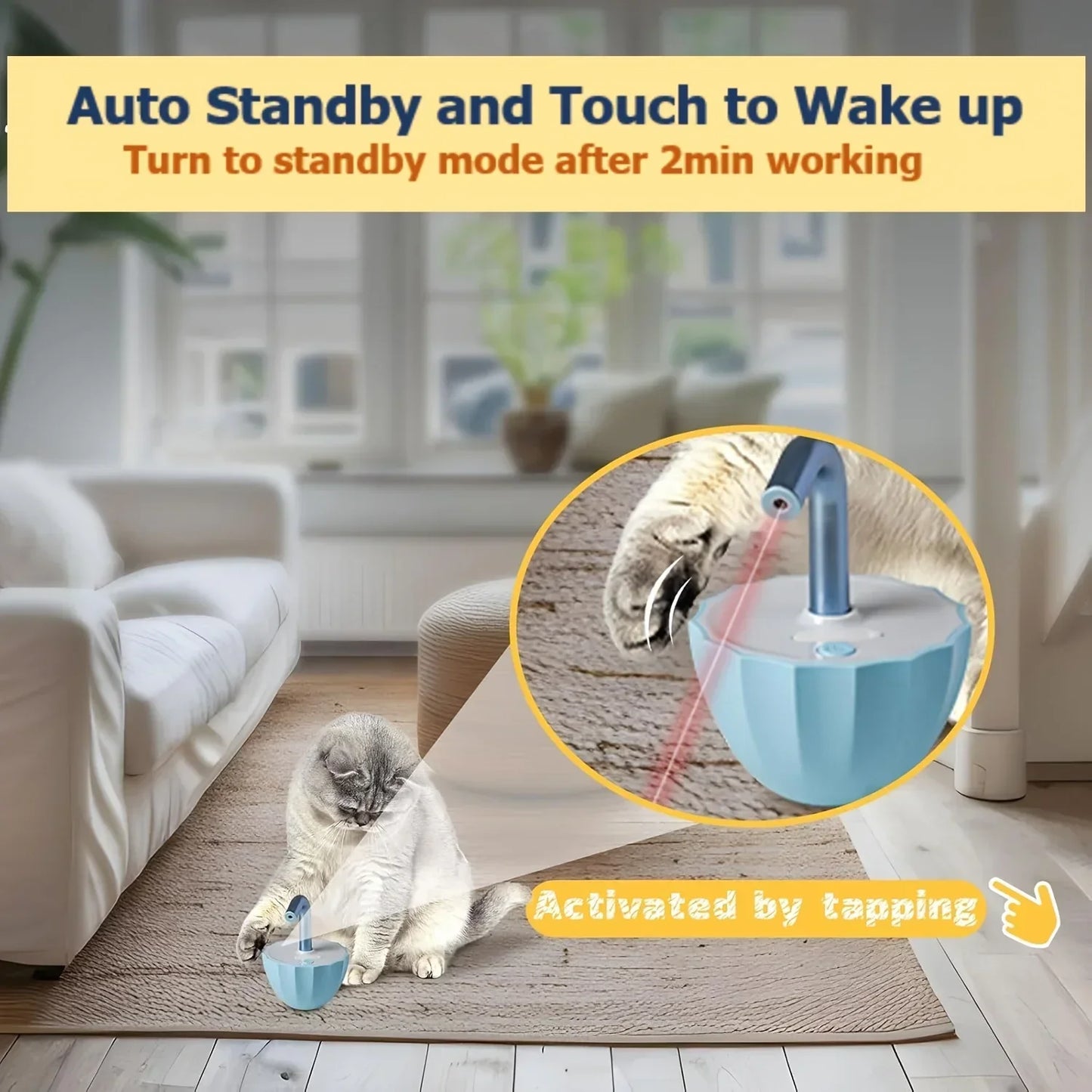Rechargeable Automatic Laser Pointer Cat Toy