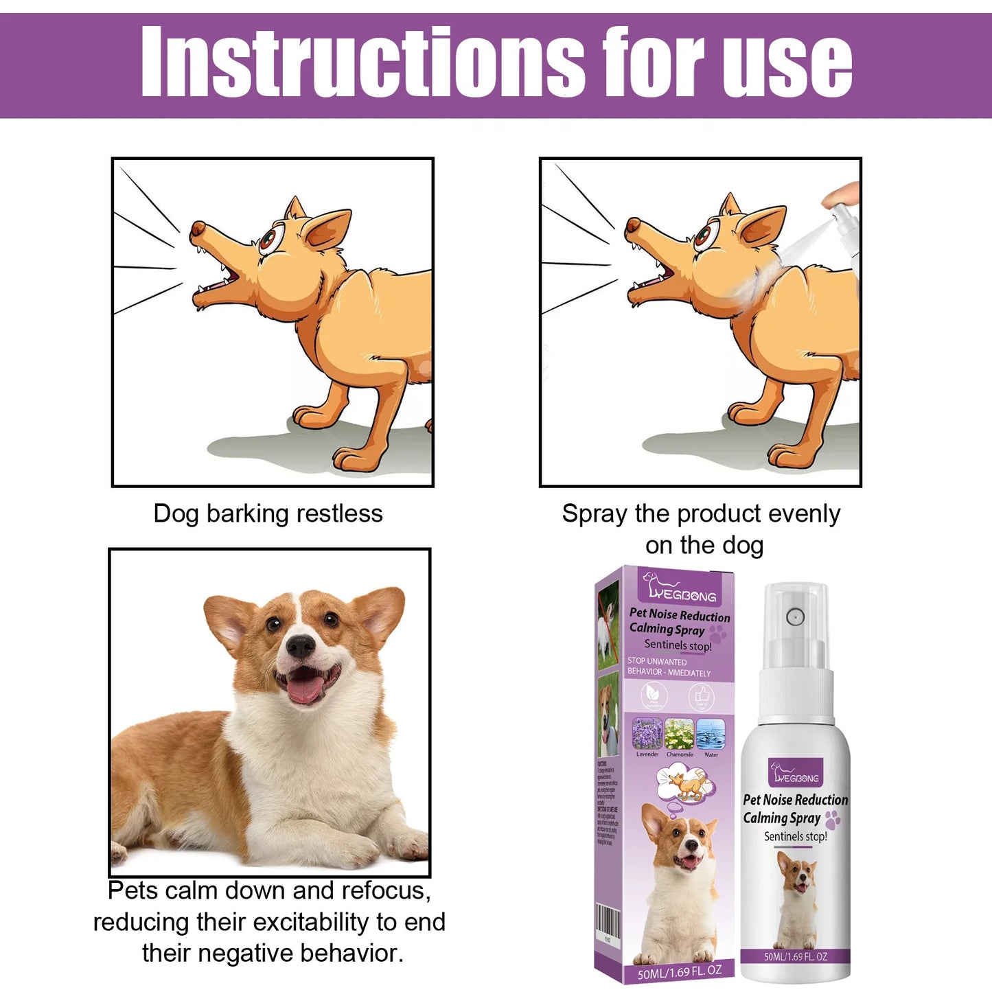 Nervous Relief Mood Sedation Spray for Dogs