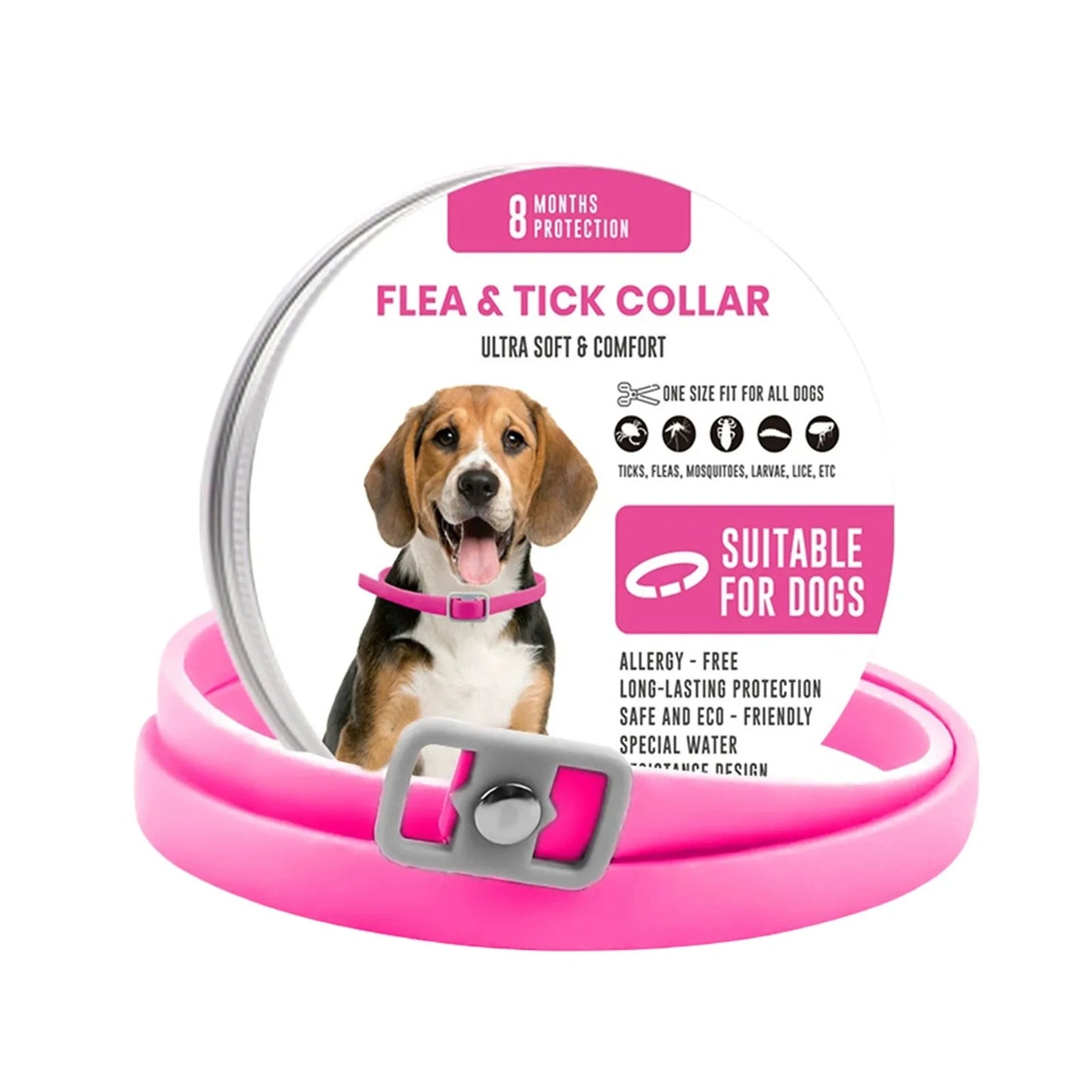 8 Month Flea and Tick Protection Collar for Pets
