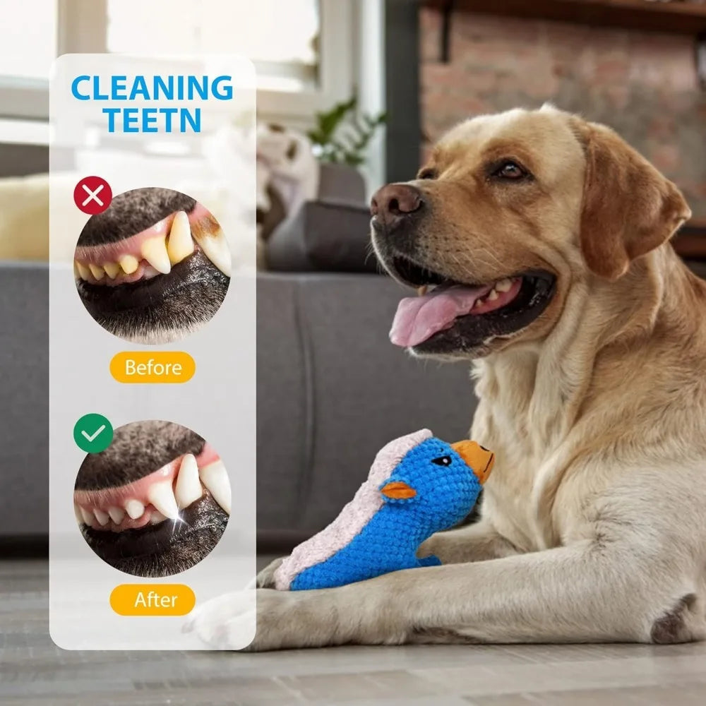 Plush Indestructible Aggressive Chewer Squeaky Dog Toy
