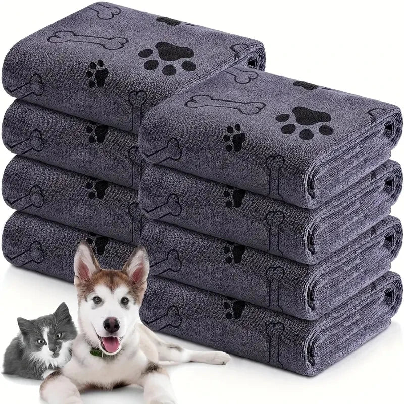 Absorbent Microfiber Pet Bath Towels, 2pc