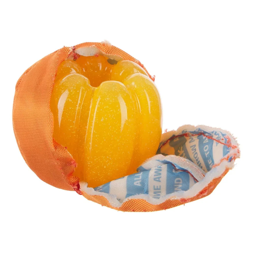 Orange Rubber Ball Chew Toy for Dogs