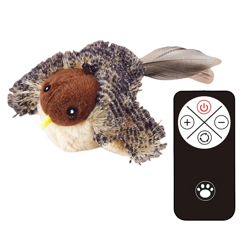 Interactive Chirping Plush Flapping Bird Toy