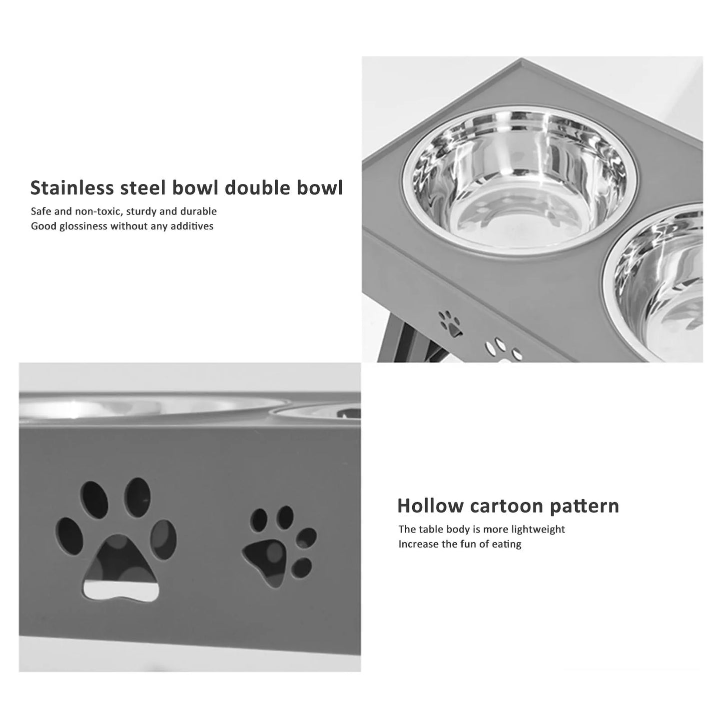 Stainless Steel Elevated Pet Bowls, Promotes Healthy Digestion