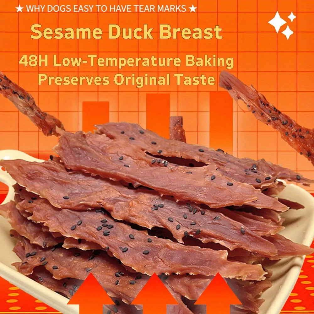 Natural Sesame Duck Jerky Treats for Dogs