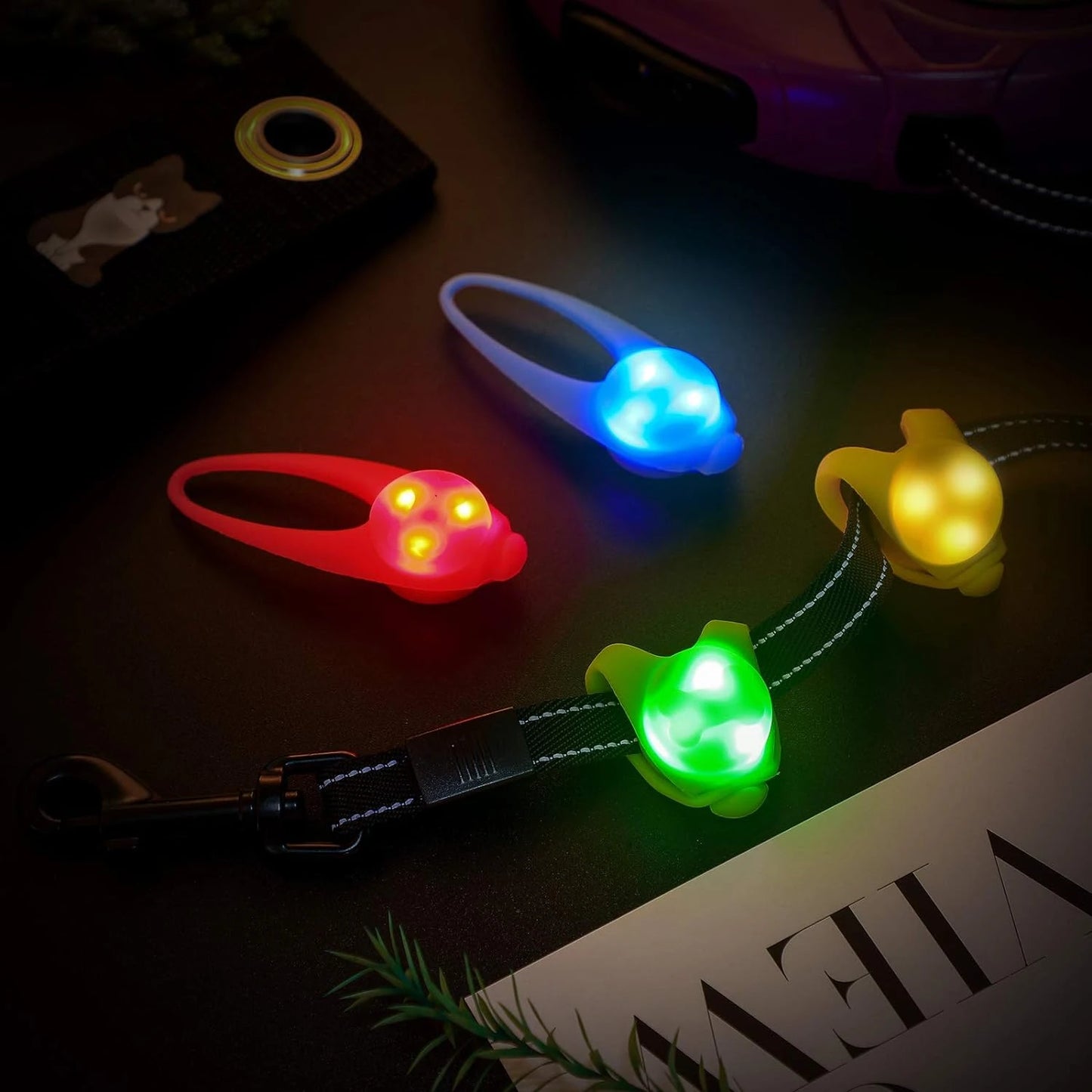 Set of 6 Glowing Lights, Pet Collar Accessories