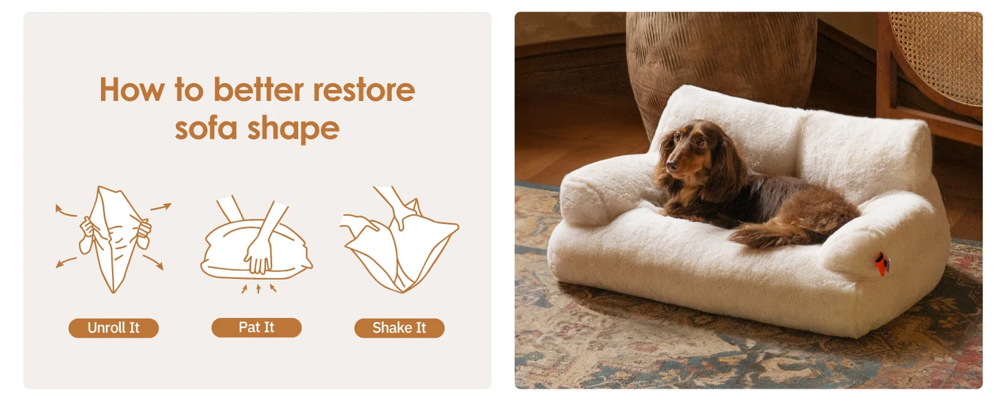Fluffy Couch Bed for Pets