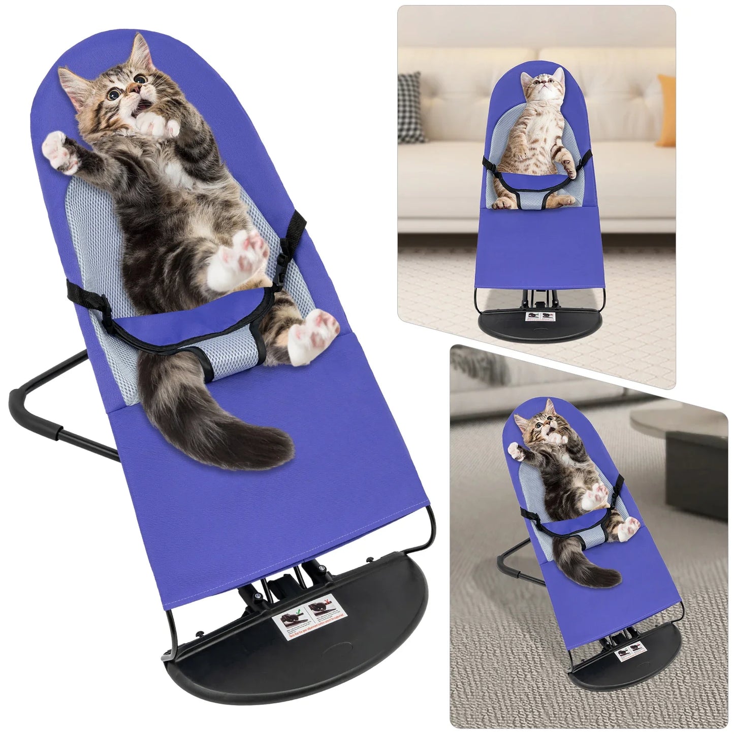 Height Adjustable Pet Rocking Chair (33lb capacity)