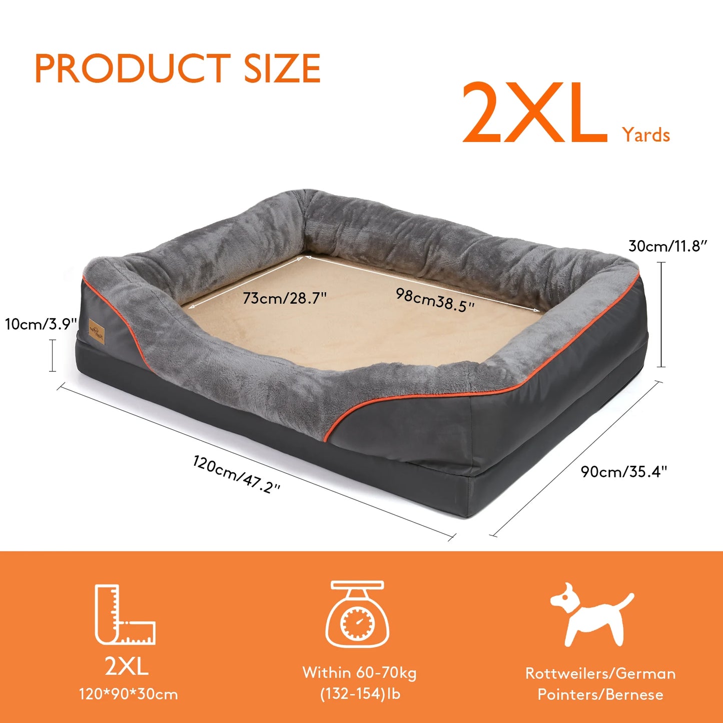 Giant Super Soft Orthopedic Foam Dog Bed
