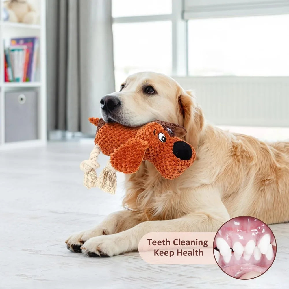 Plush Squeaky Tug of War Toy for Dogs