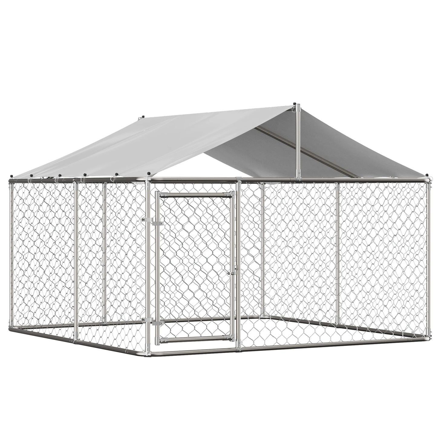 7.5x7.5 ft Outdoor Heavy Duty Pet Enclosure with Shade