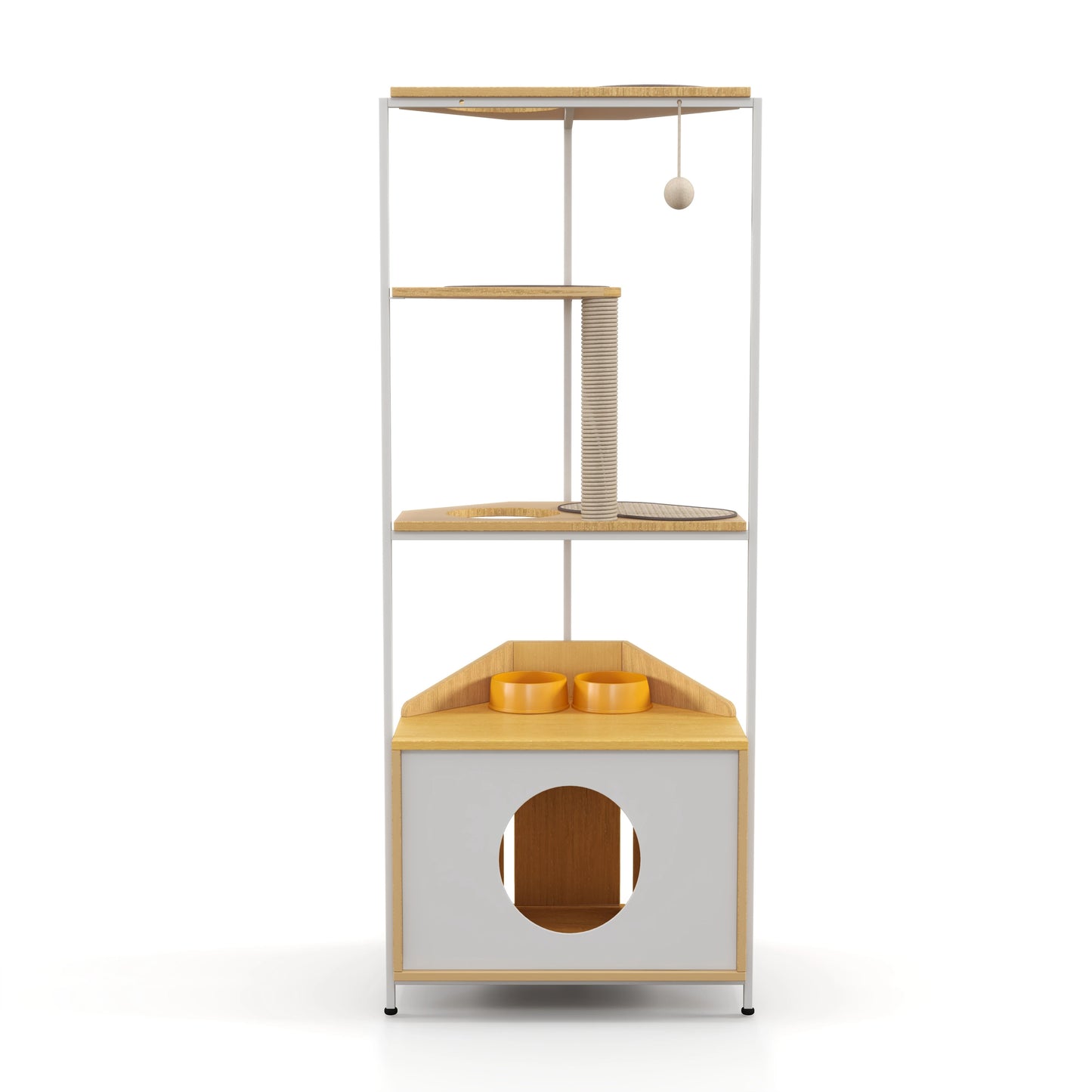 Indoor Corner Furniture Cat Tower Condo