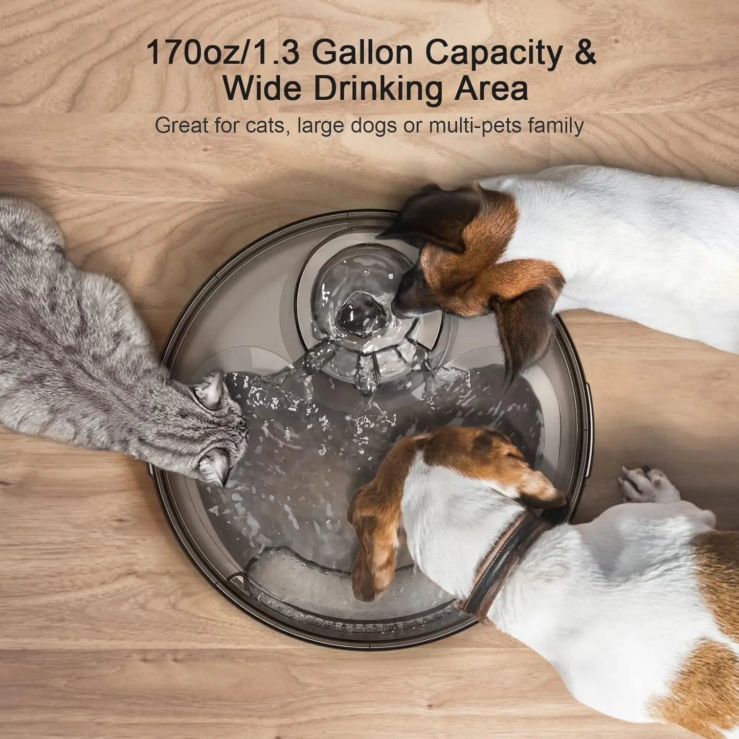 Large Automatic Multiple Pet Water Fountain Dispenser