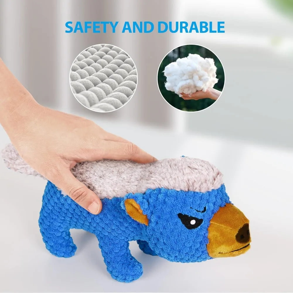 Plush Indestructible Aggressive Chewer Squeaky Dog Toy