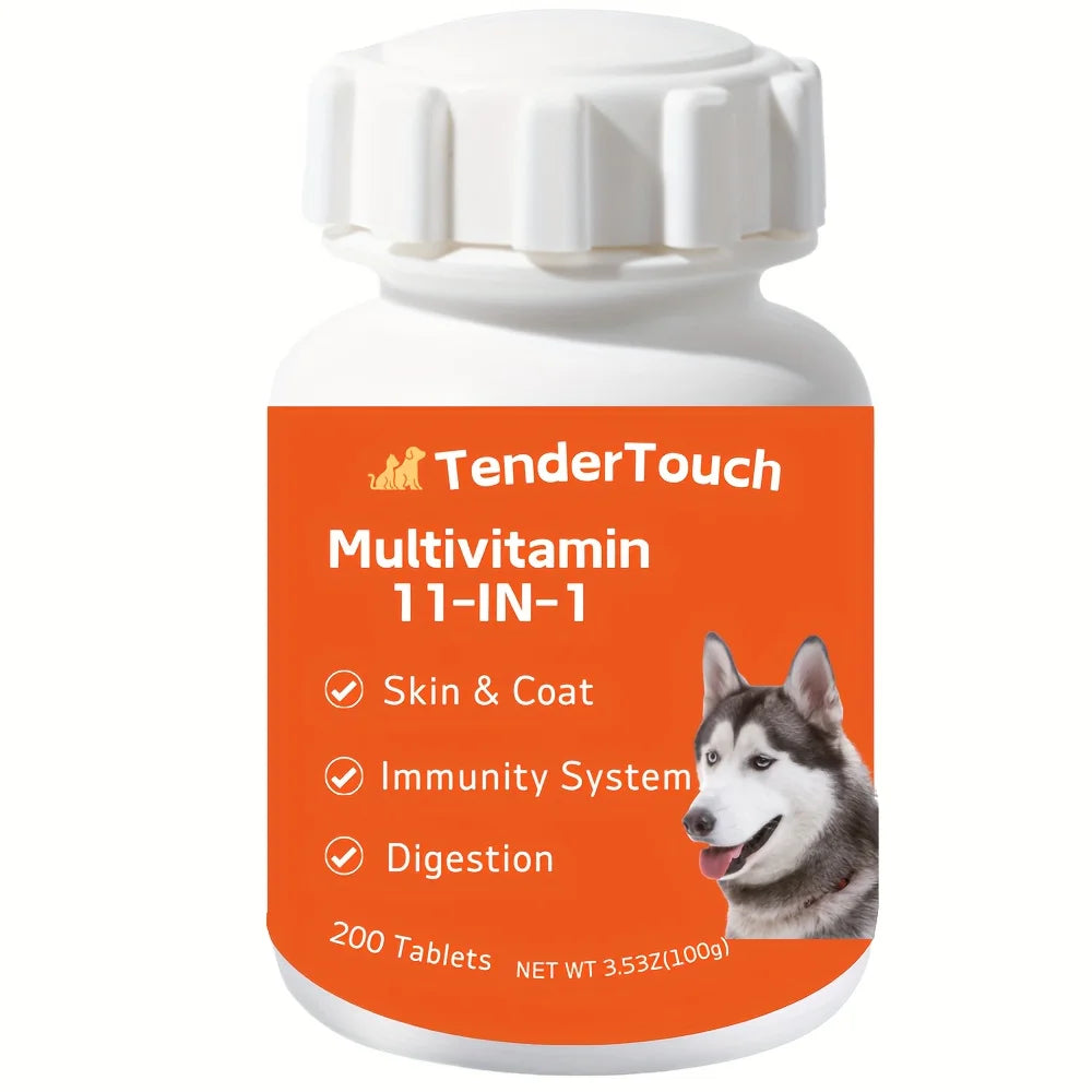 Multivitamin Supplements for Cats and Dogs (200 Tablets)