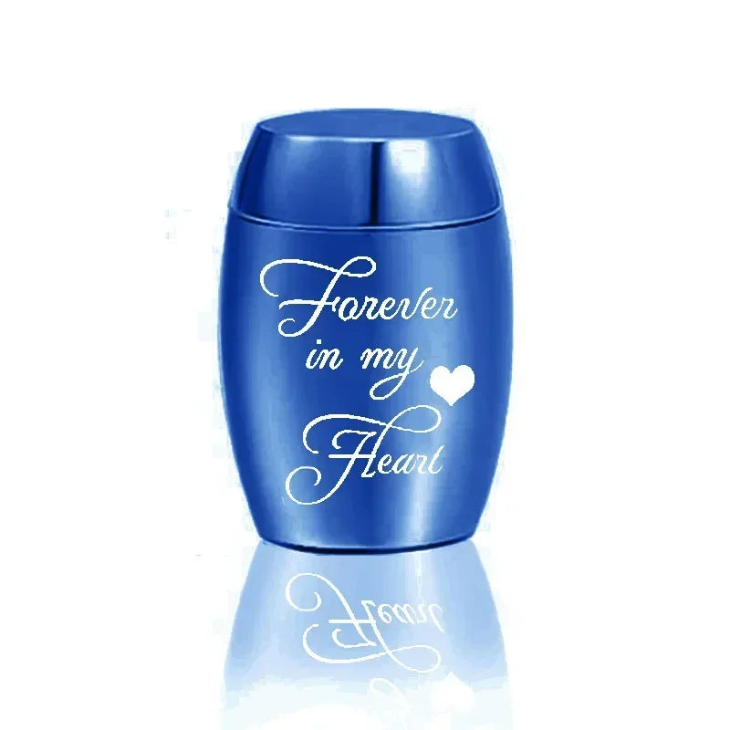 Stainless Steel Engraved Mini Urn for Pet Ashes