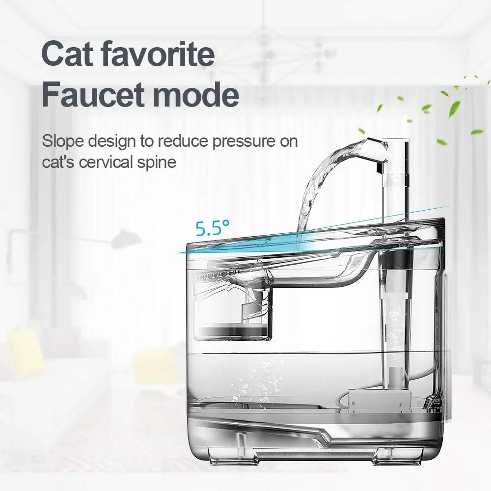Automatic Pet Water Fountain with Replacement Faucet Kit
