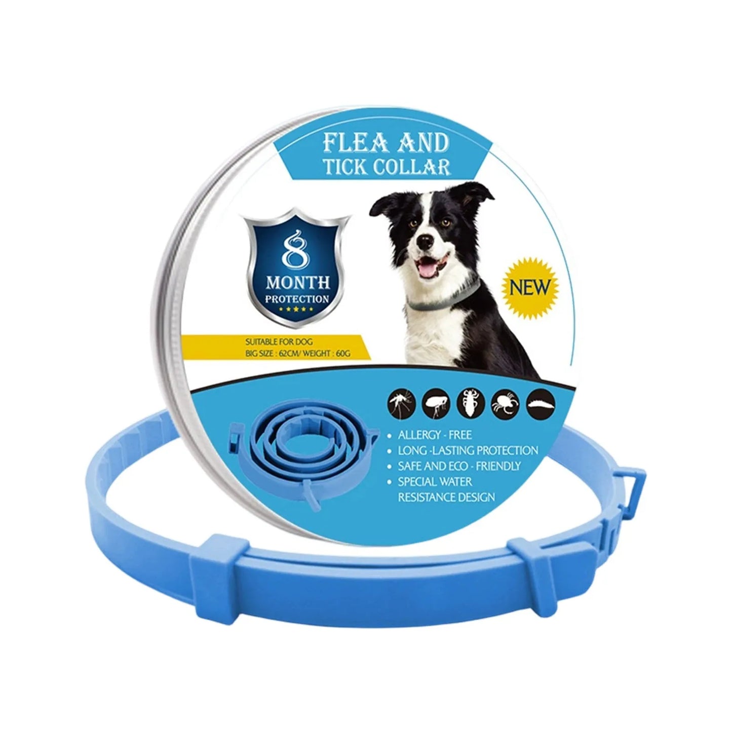 8 Month Flea and Tick Protection Collar for Pets