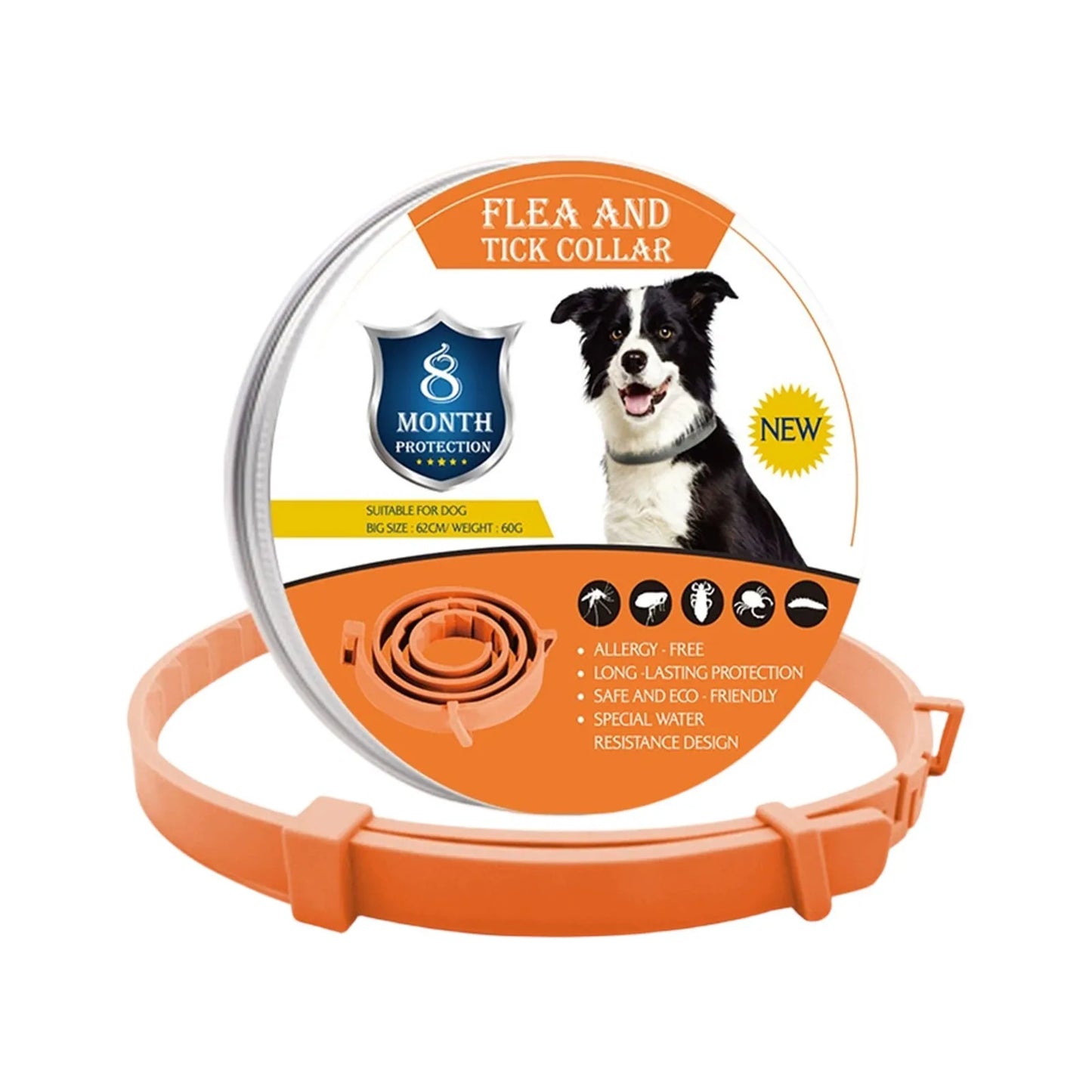 8 Month Flea and Tick Protection Collar for Pets