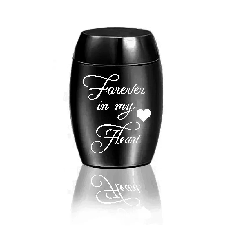 Stainless Steel Engraved Mini Urn for Pet Ashes