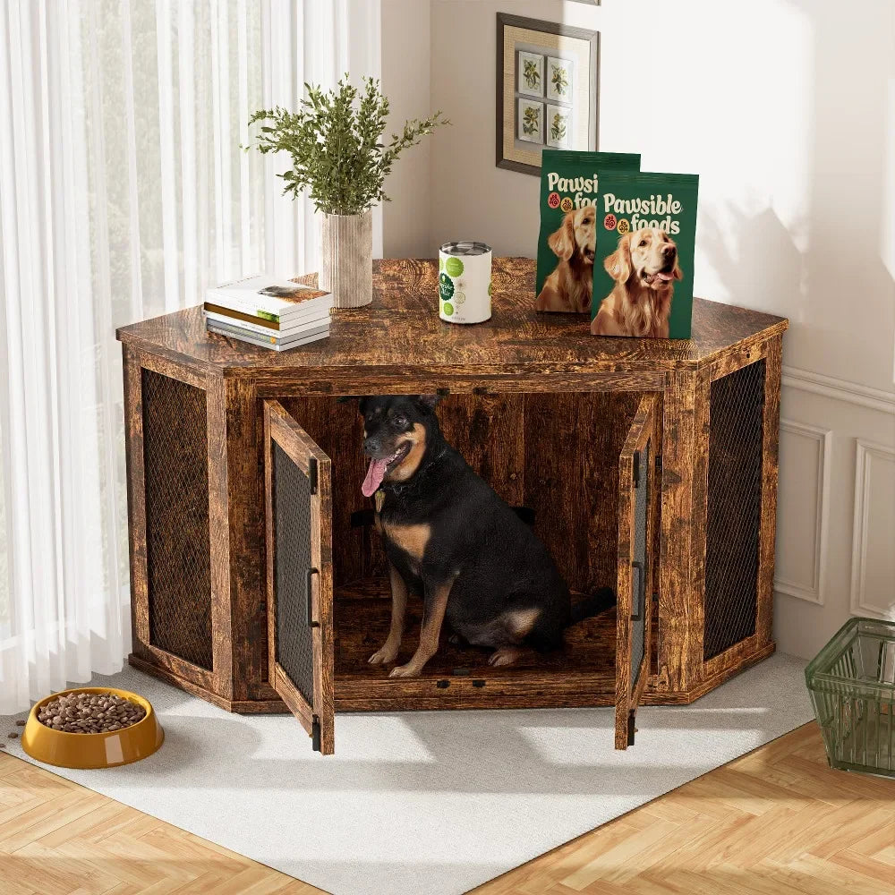 Corner Furniture, Wooden Dog Kennel Crate