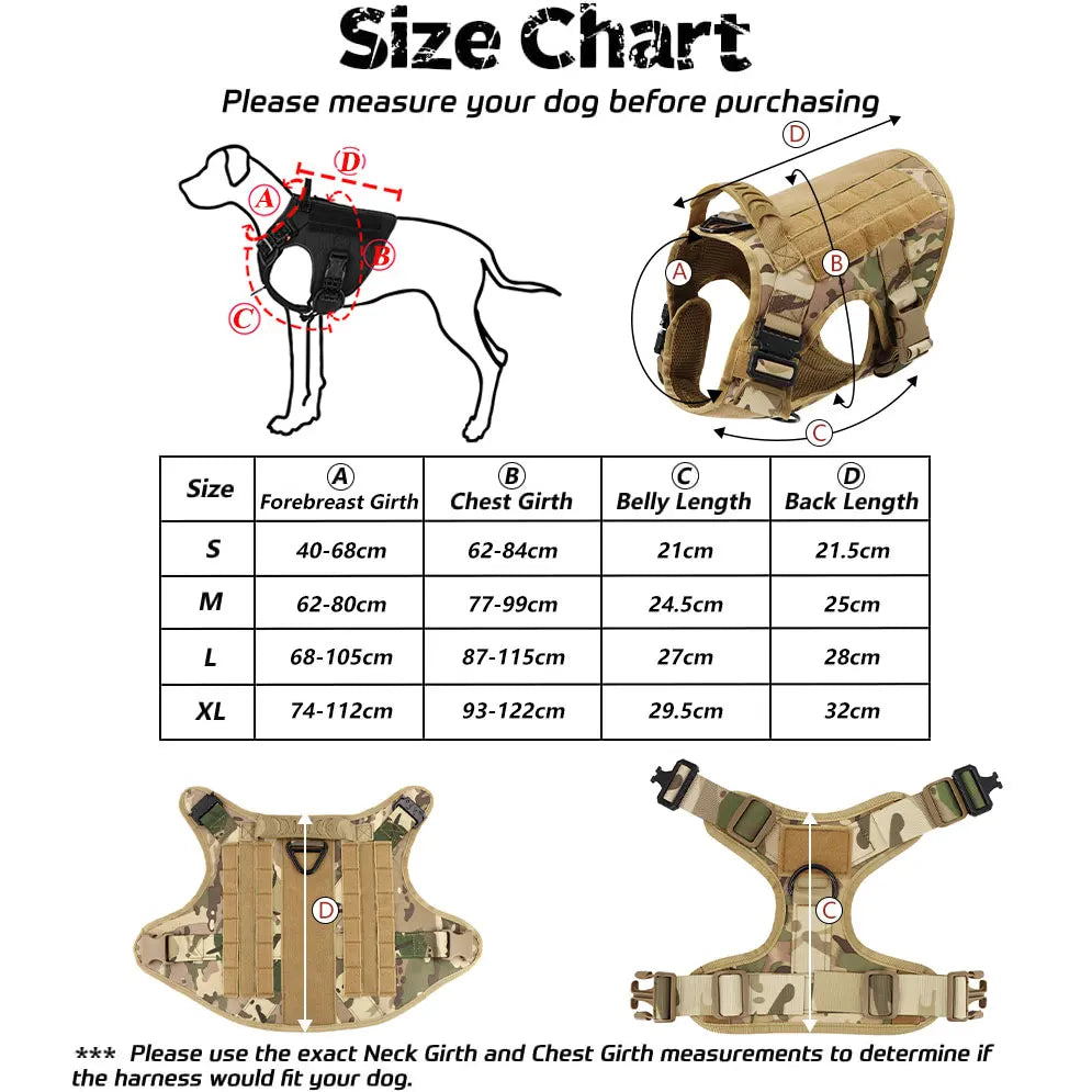 Tactical Training Harness and Accessories for Dogs