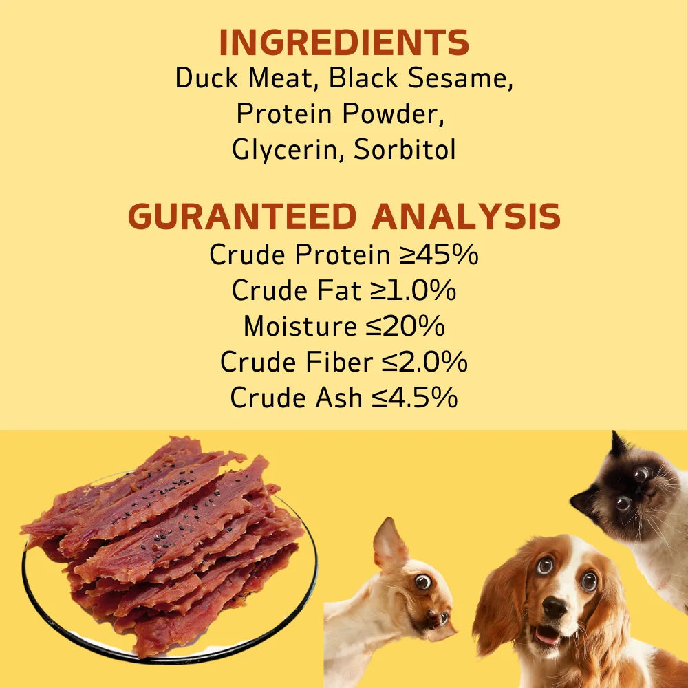 Natural Sesame Duck Jerky Treats for Dogs