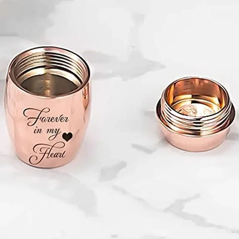 Stainless Steel Engraved Mini Urn for Pet Ashes