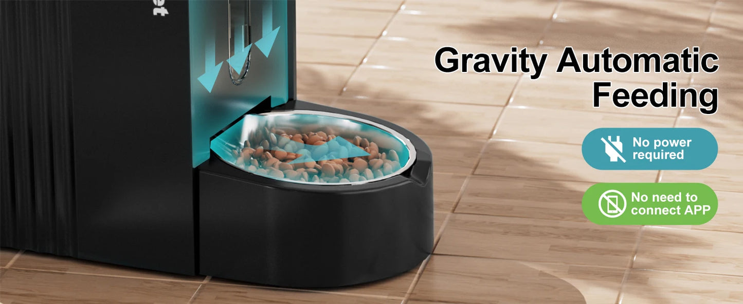 Automatic Gravity Pet Feeder and Water Dispenser