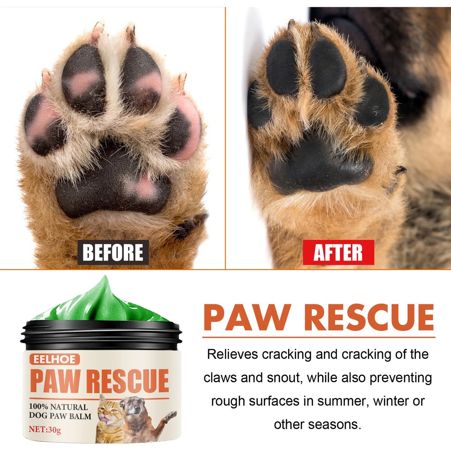 Moisturizing Natural Ingredient Chapped Paw Cream