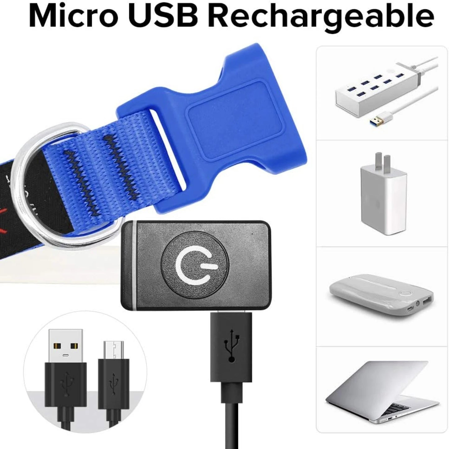 USB Rechargeable Light Up Dog Collar