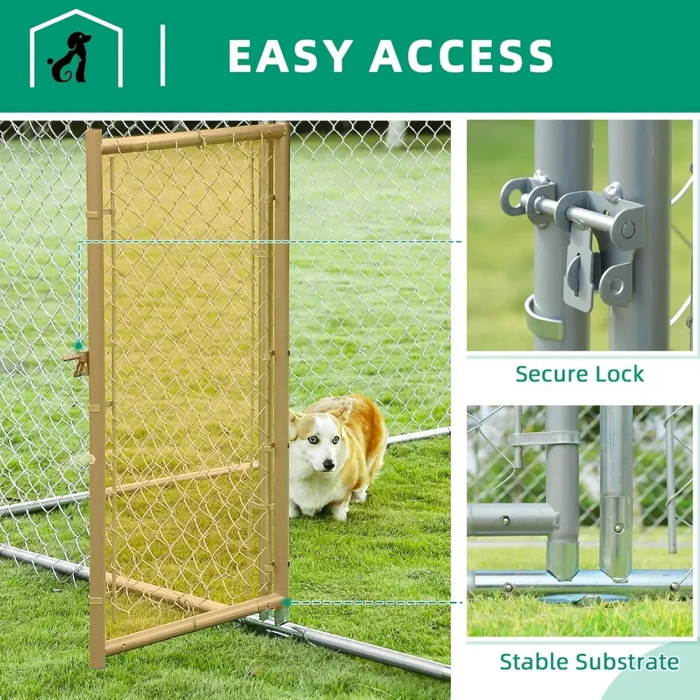 Large Heavy Duty Galvanized Chain Link Pet Enclosure