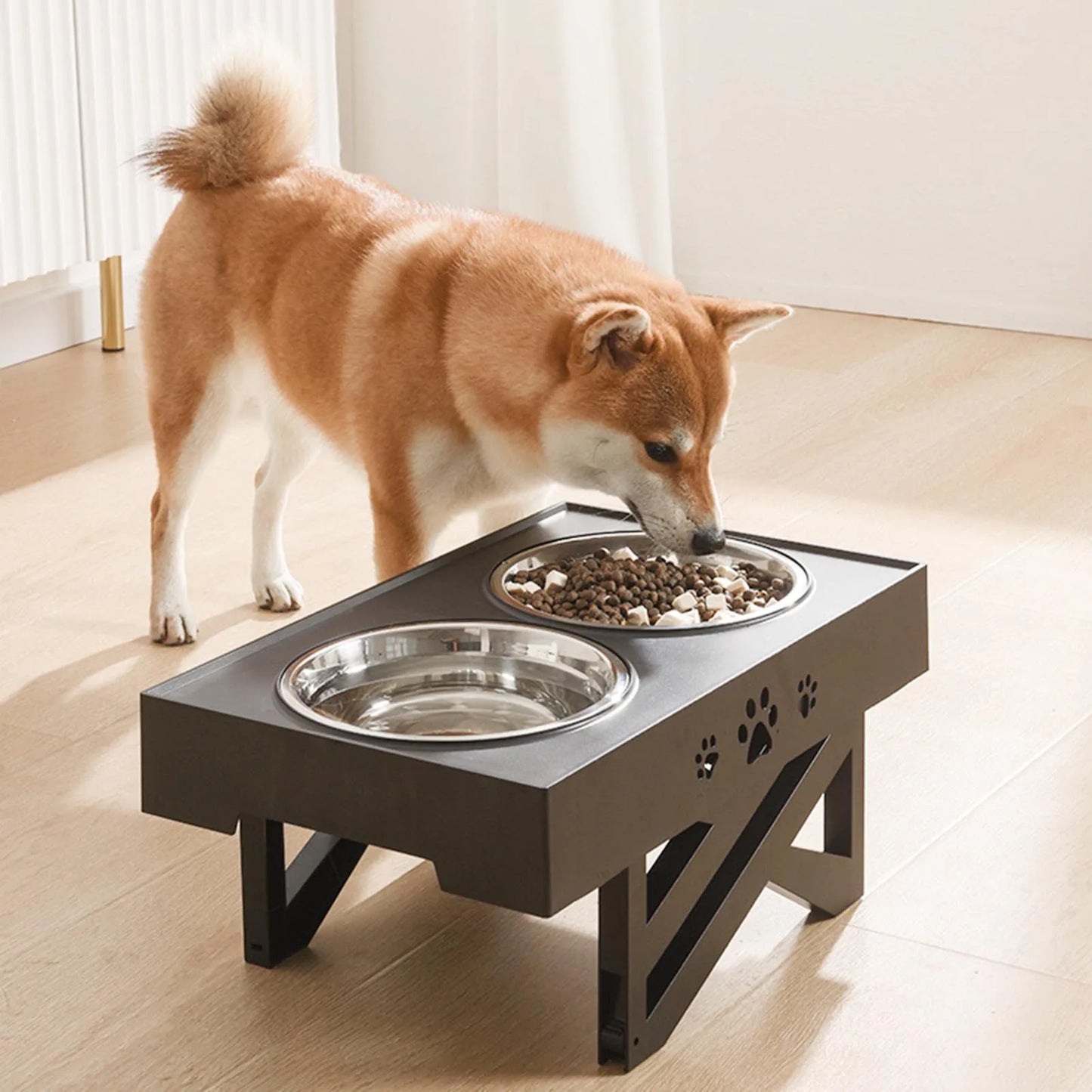 Stainless Steel Elevated Pet Bowls, Promotes Healthy Digestion