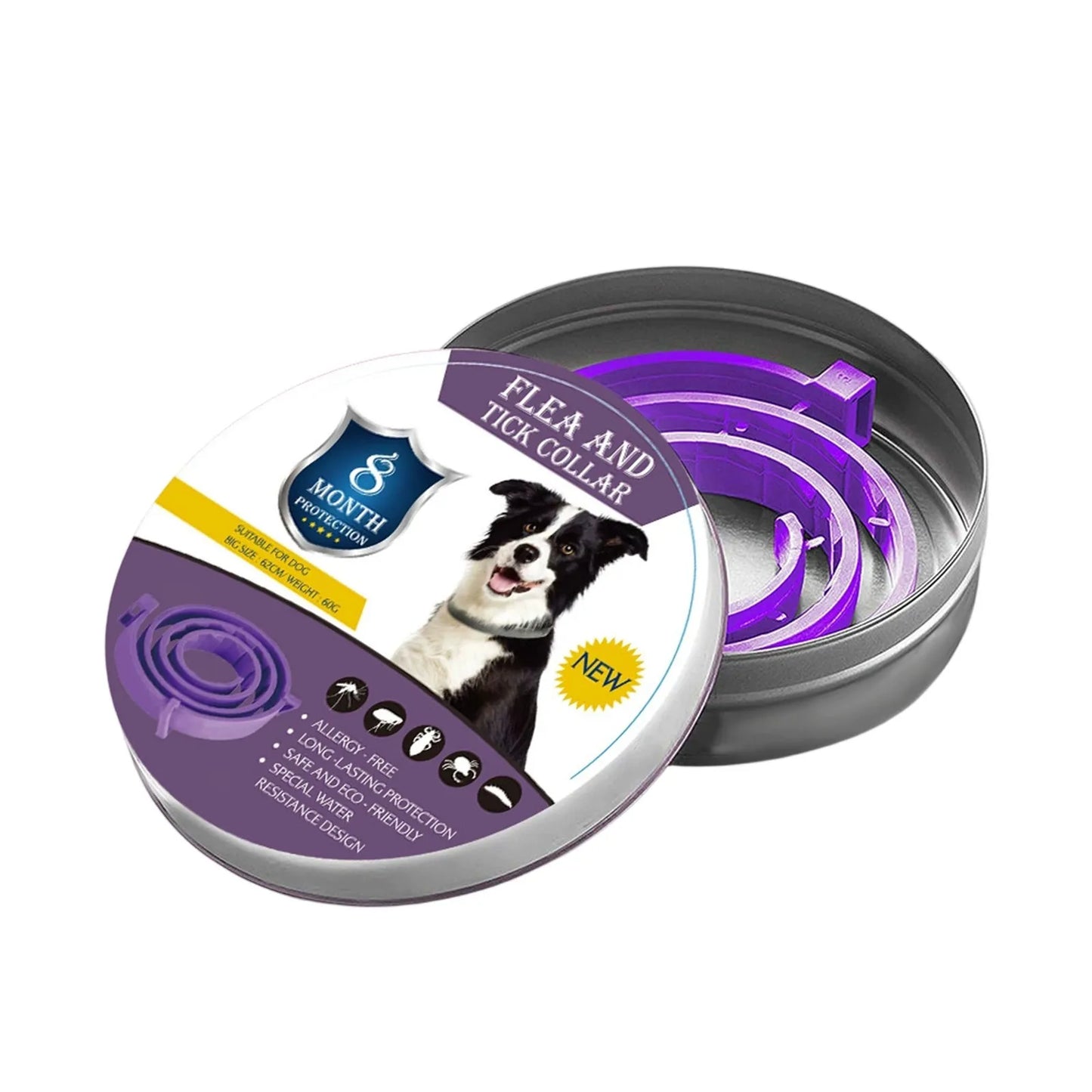 Adjustable Dog/Cat Collar, 8 Months Protection