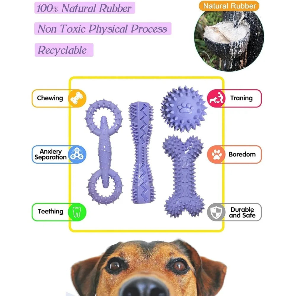 Soft Durable Teething Toys for Dogs, Dental Hygiene Accessory