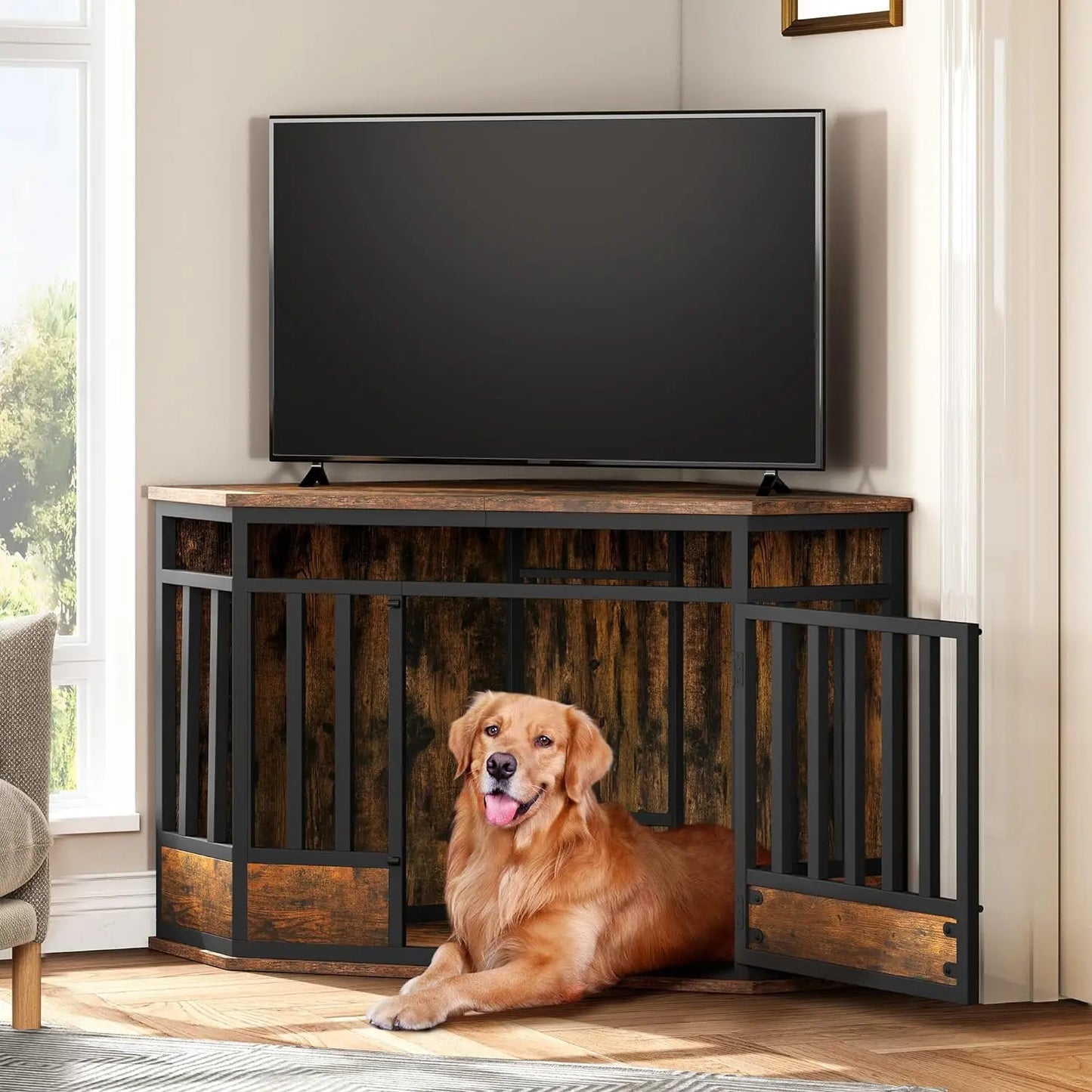 Large Breed Indoor Dog Kennel Furniture, 52 inches