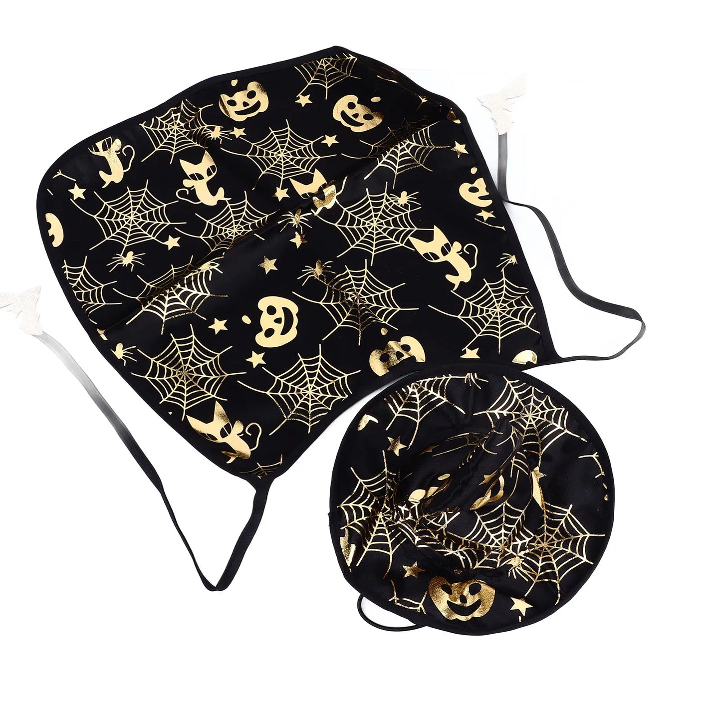 Halloween Pet Costume, Cloak and Hat Set