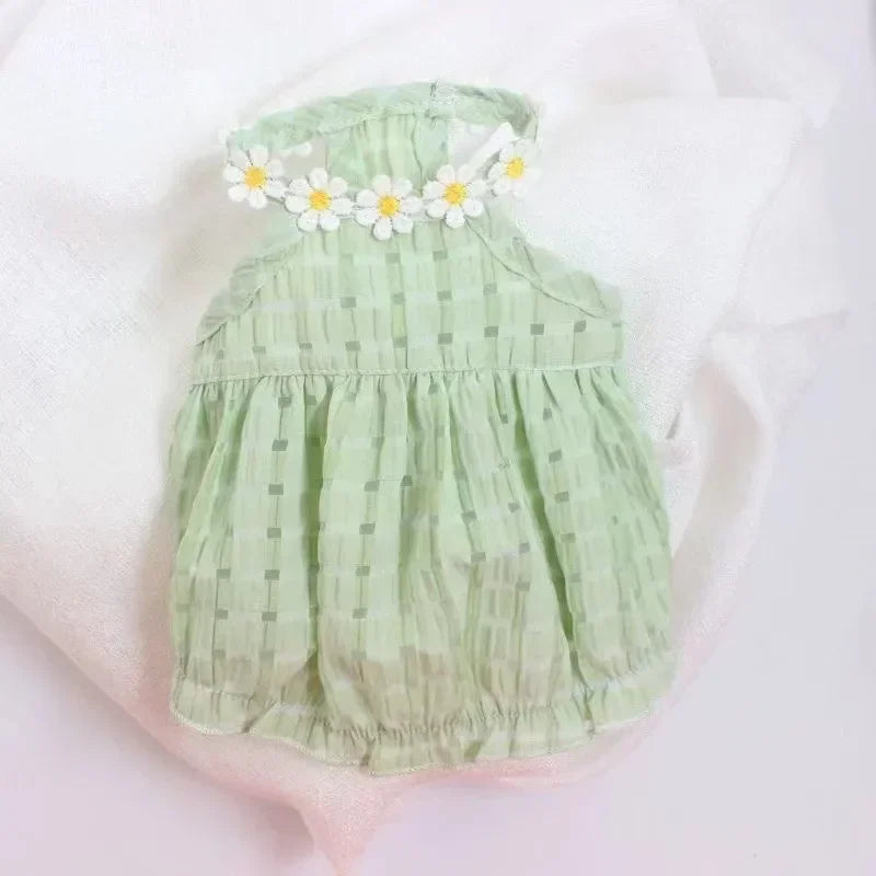 Breathable Cute Daisy Dress for Dogs
