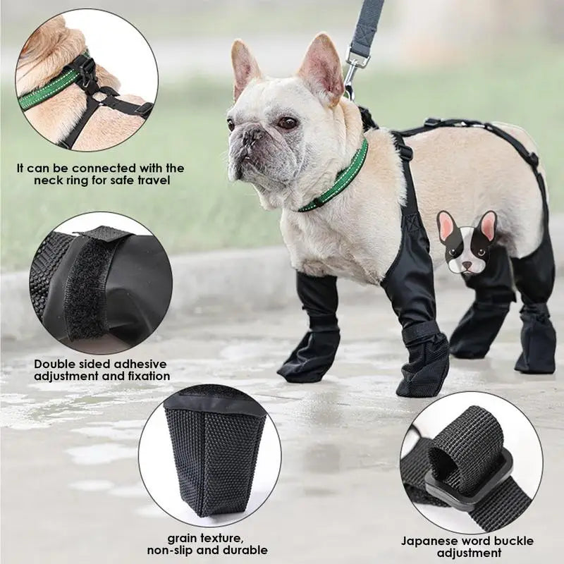 Outdoor Suspender Boots for Sm-Lg Dogs